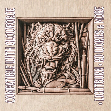 TIGER 3d illusion & laser - ready file 3DWave.us